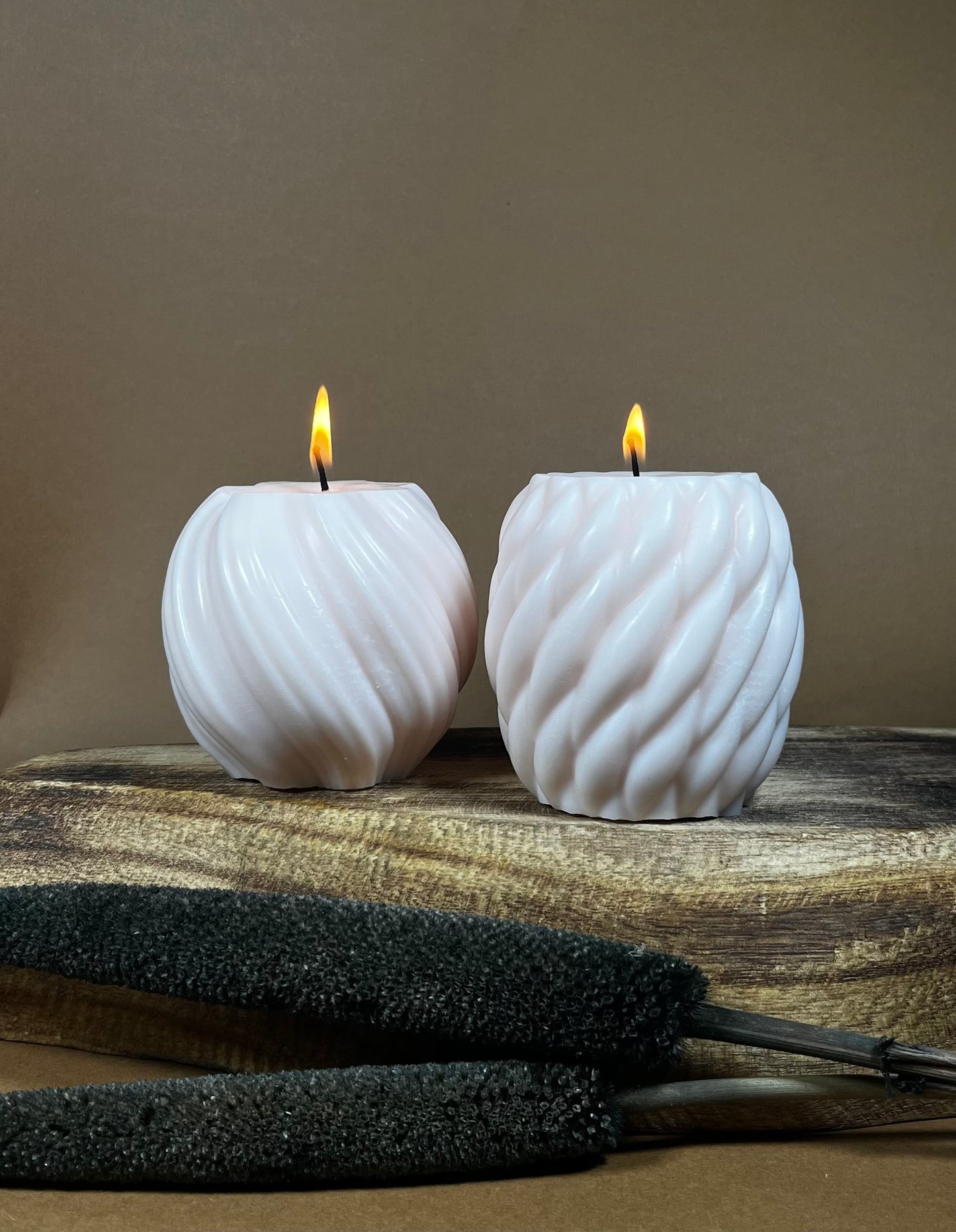 InfinIte Swirl Pillar Candle