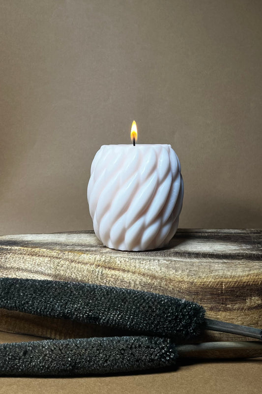 Bubble Swirl Pillar Candle